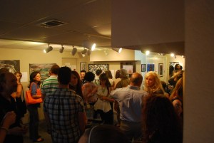 Art & Words: lots of people squeezed into one little gallery